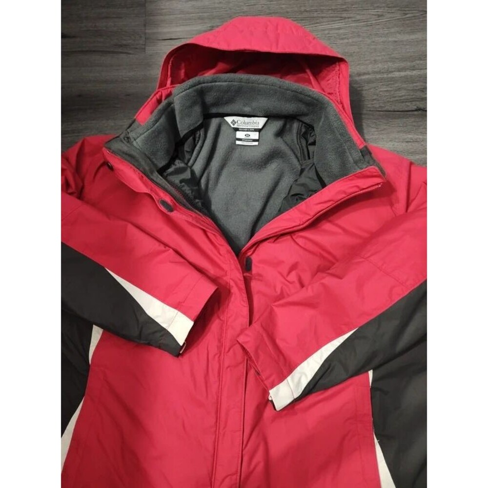 Columbia Women's Pink Ski snowboard winter Jacket 3-in-1 Interchange Hooded, 3X
